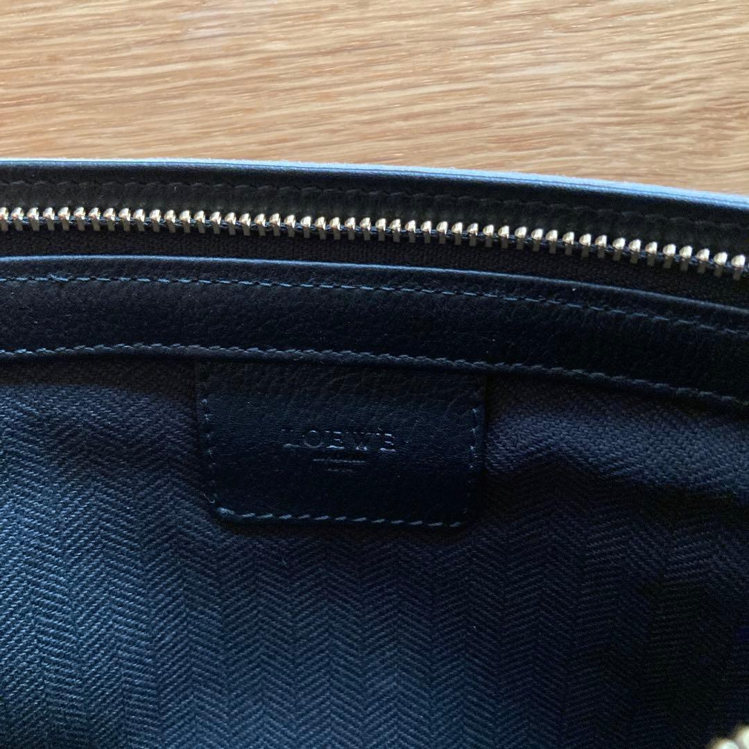 【LOEWE】【新品】クラッチ ポーチ スウェード アニマル柄 レオパード