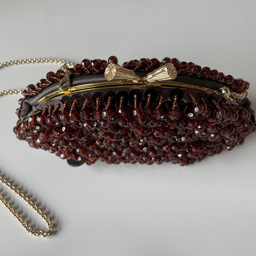 アニヤハインドマーチ ビーズパーティーバッグ　ハリネズミ