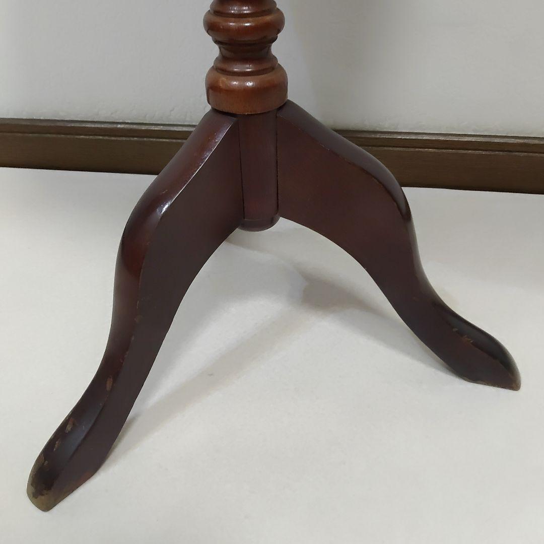 アンティーク 革張り サイドテーブル ワインテーブル