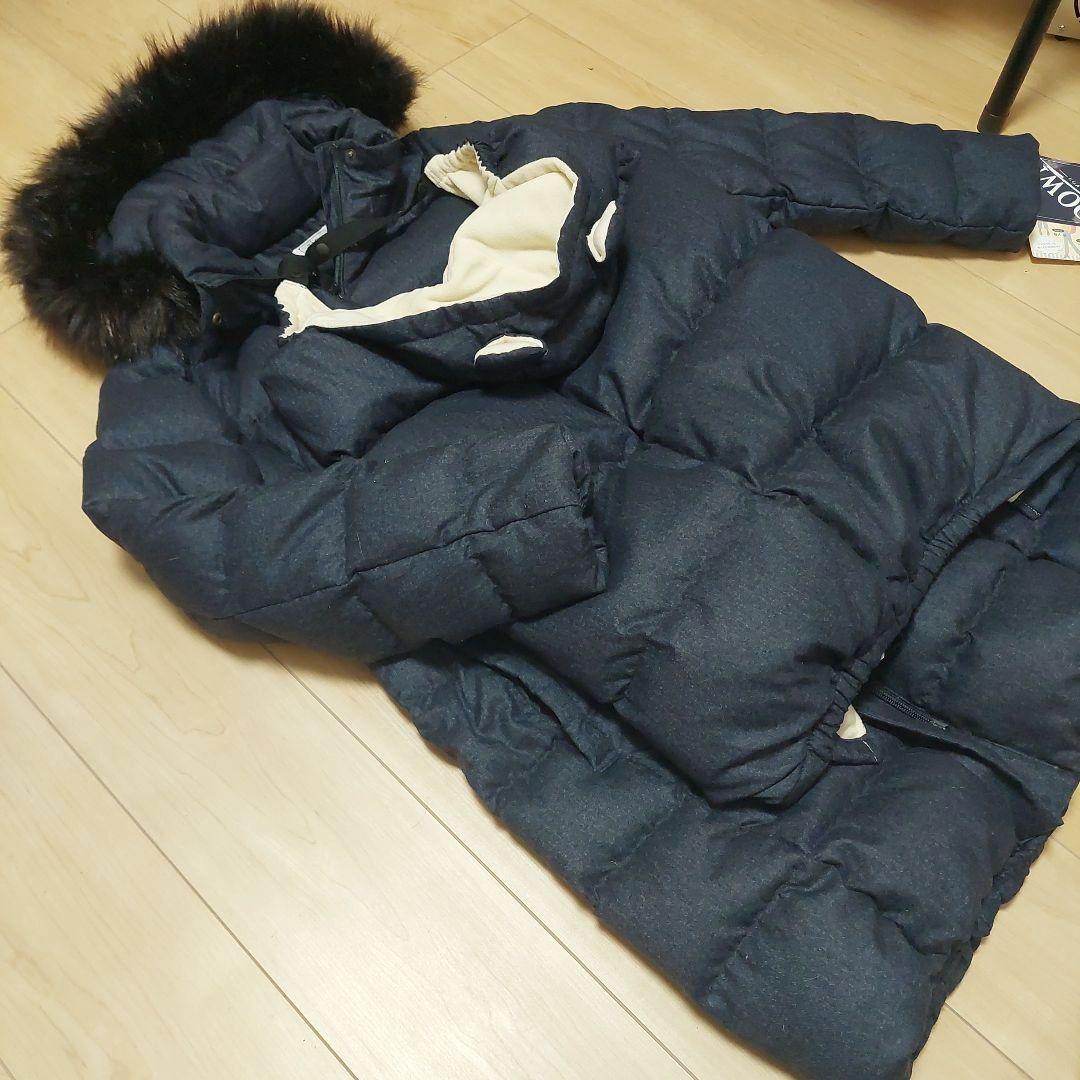 a.i.n ダウン コート ケープ マタニティ ネイビー M~Lサイズ