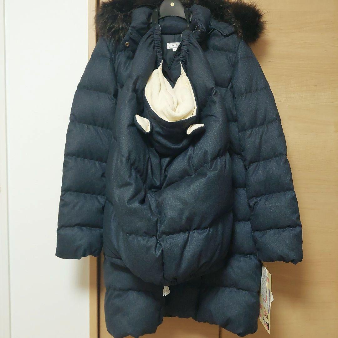a.i.n ダウン コート ケープ マタニティ ネイビー M~Lサイズ