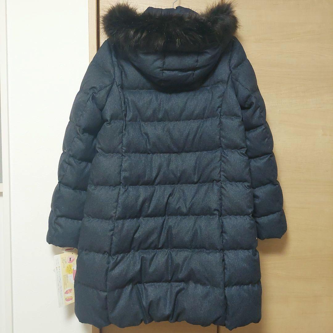 a.i.n ダウン コート ケープ マタニティ ネイビー M~Lサイズ