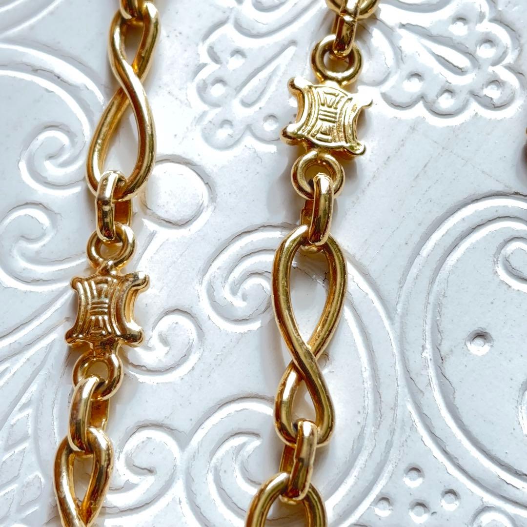 【希少】CELINE トリオンフ ゴールド チェーンネックレス80sヴィンテージ