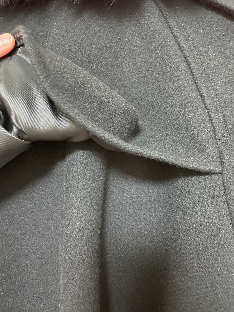 BURBERRY BLUE LABEL ブラックケープコート 38