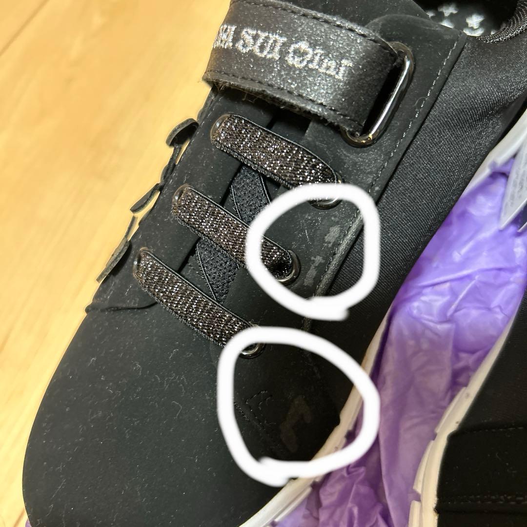 ANNA SUI Mini バタフライスニーカー ブラック　23センチ