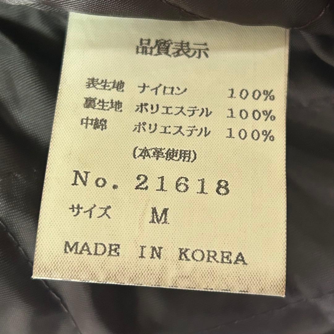 激渋 レザー 切替 カバーオール 本革 中綿 ヴィンテージ 茶色