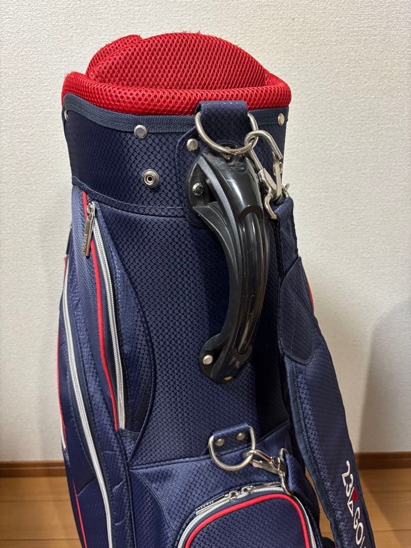23区 GOLF キャディバック サブバック収納式 ネイビー/レッド美品