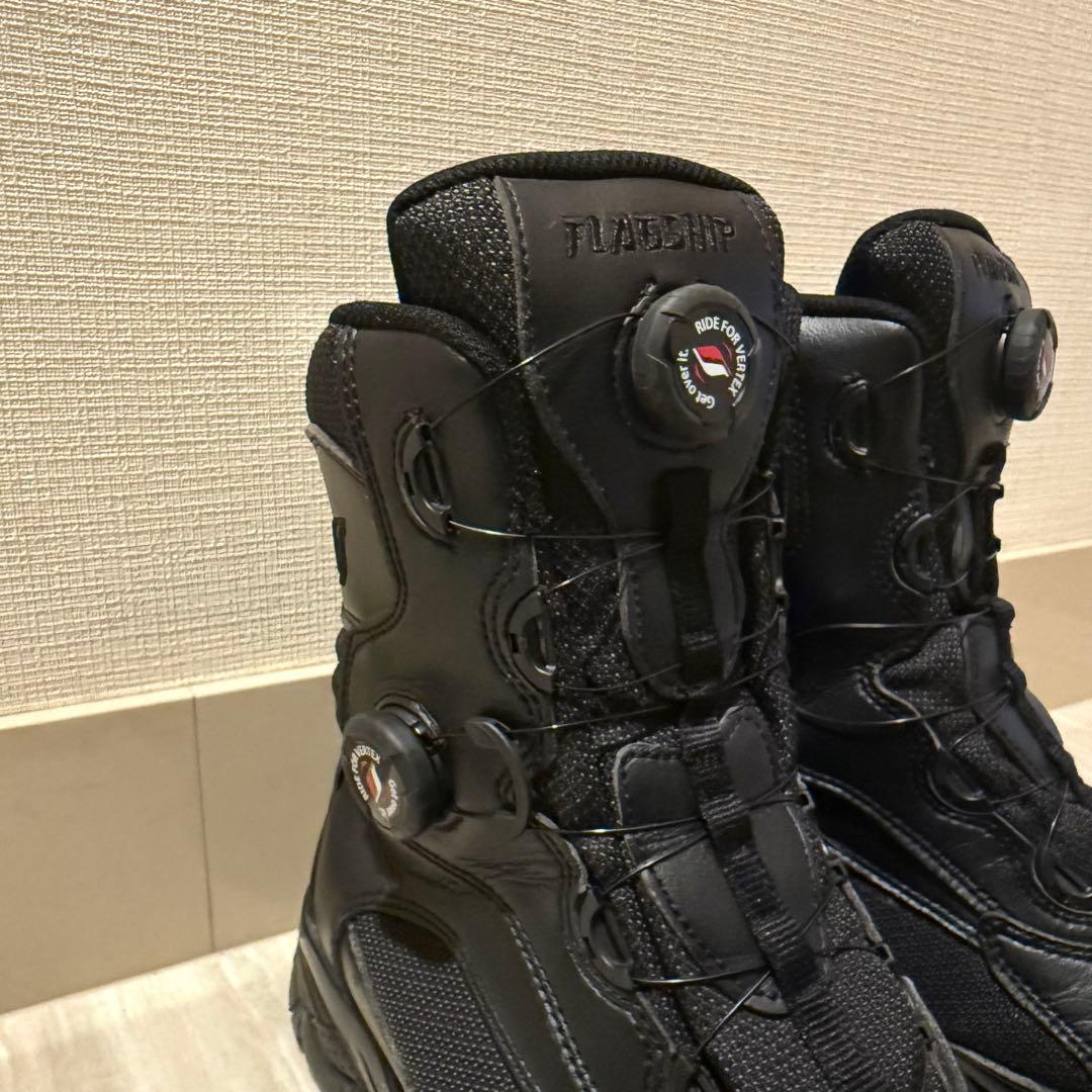 美品　フラッグシップ　ライディングブーツ　BOA 簡単脱着　黒　レザー　28cm