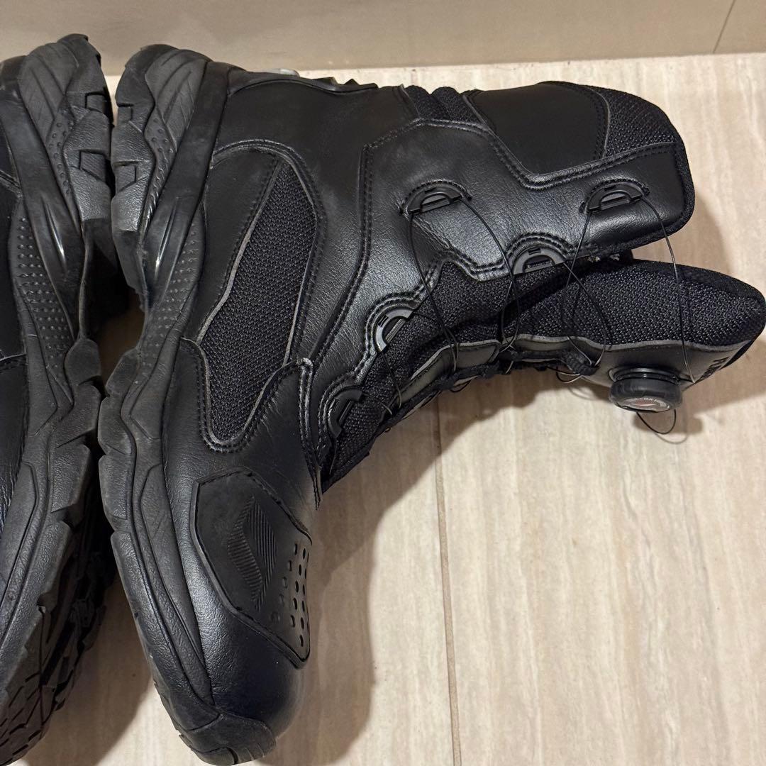 美品　フラッグシップ　ライディングブーツ　BOA 簡単脱着　黒　レザー　28cm