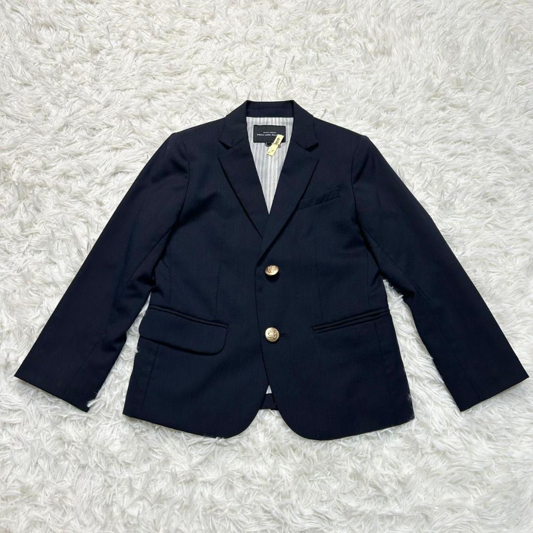 【美品】グリーンレーベル フォーマル スーツ キッズ 125 ネイビー 卒服