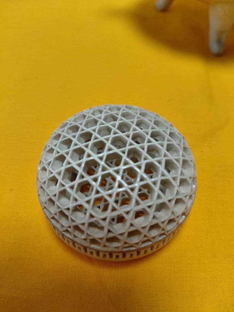 白薩摩焼　香炉　三足　透かし彫　玉陶山　仁楓作