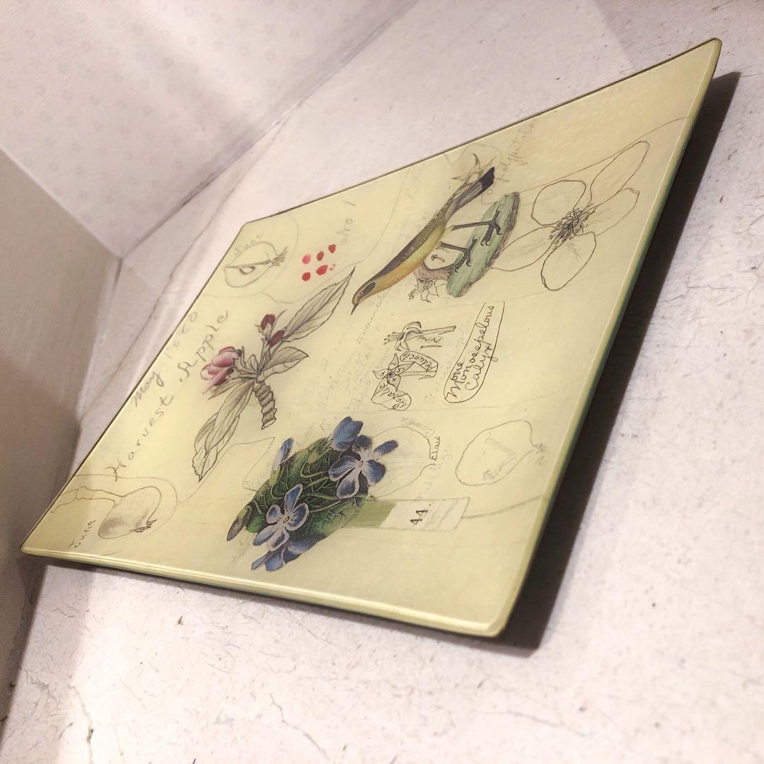 ラージサイズ　ジョンデリアン　デコパージュトレイ　フラワーバード