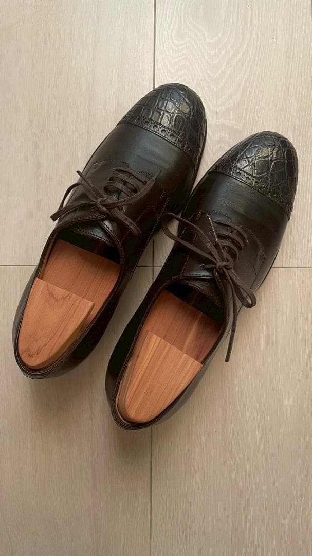 L'ECHOPPE別注 Le Yucca's クロコダイルキャップトゥ ブラウン