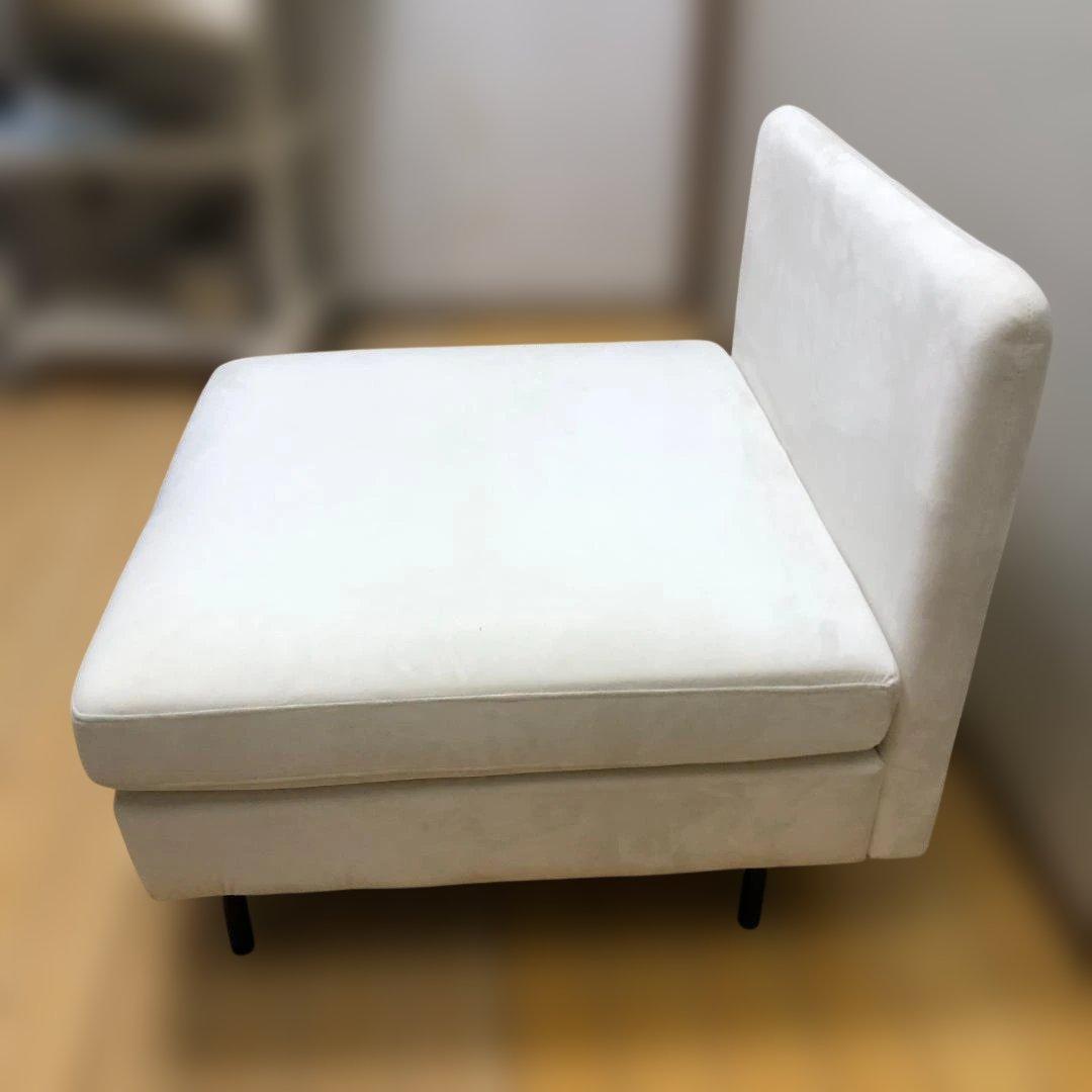 送料無料 美品 イーナ Ehre 一人掛けソファ スエード調 51113