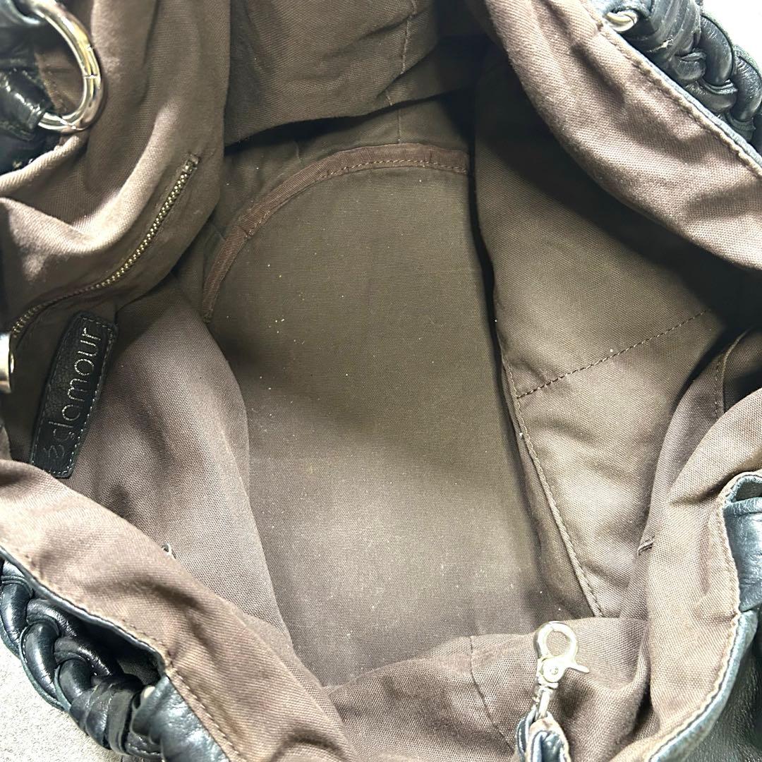 バッグ 00s/leather one shoulder bag gimmick/y2k