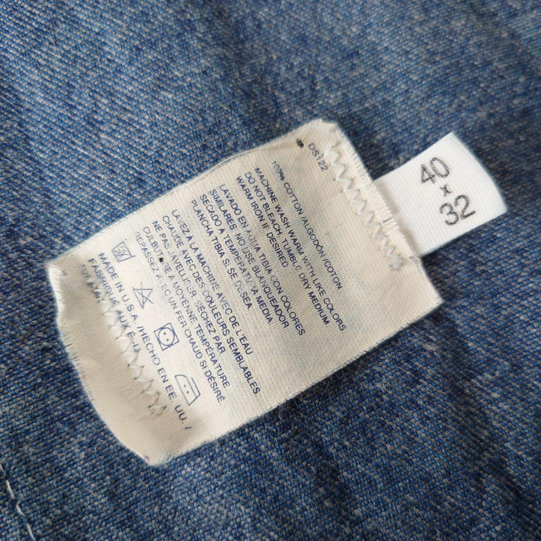 USA製 Dickies デニムオーバーオール/古着/実寸W40L30/裾直有