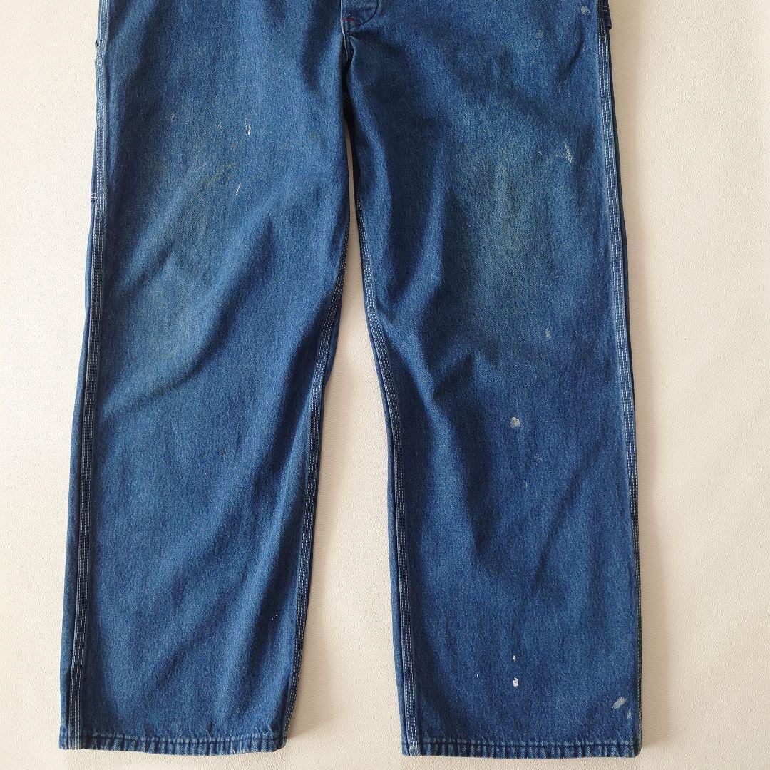 USA製 Dickies デニムオーバーオール/古着/実寸W40L30/裾直有