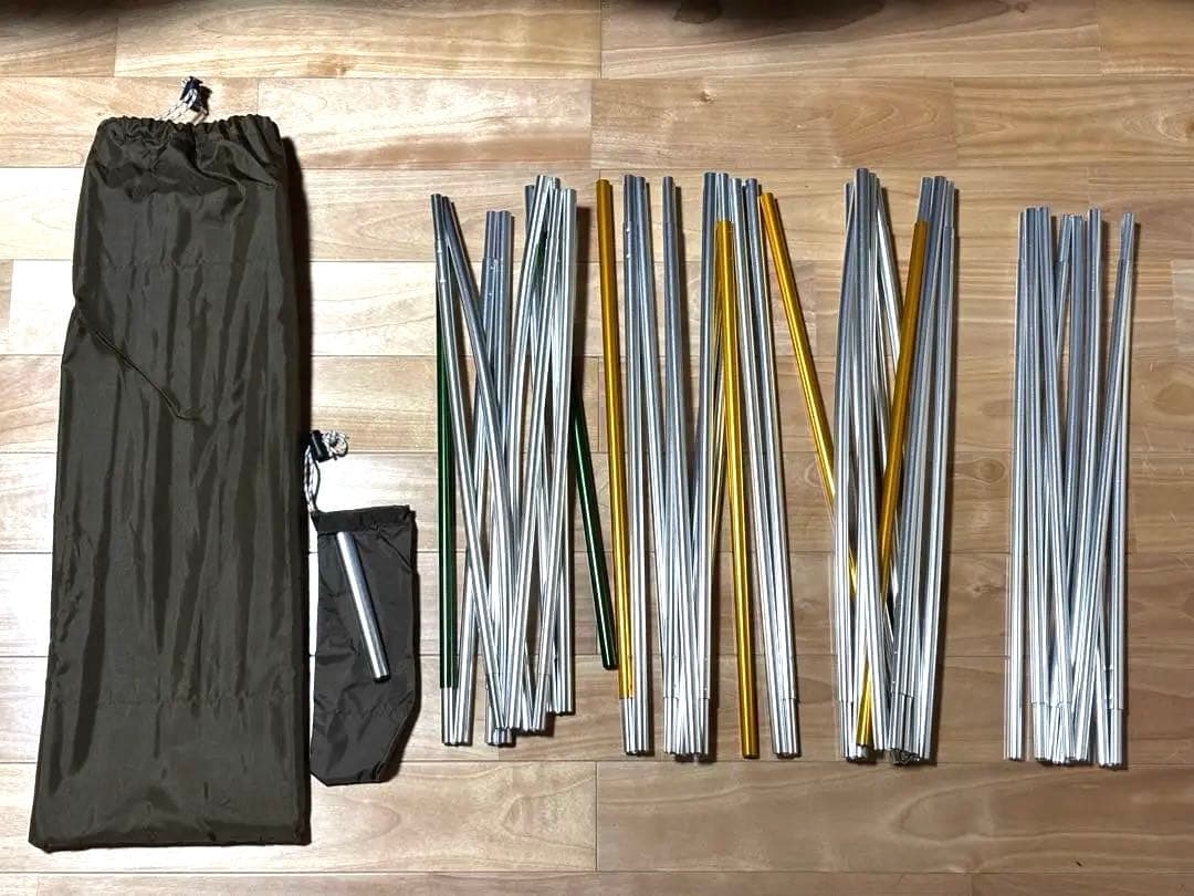 スノーピーク①アメニティドームM ②専用マットシート ③アップライトポールセット