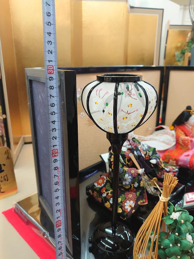 ●新品おひなさま●　さくら刺繍屏風　フルセット