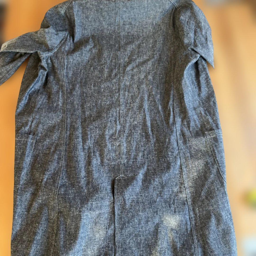 ク*パ様 ウェアハウス　シャンブレー　ショップコート ネイビー40 Lサイズ メ