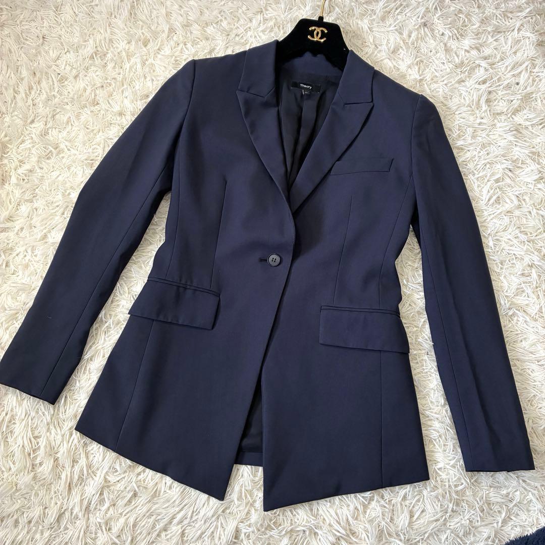 Theory ETIENNETTE B 1Bテーラード ジャケット　ウール 紺