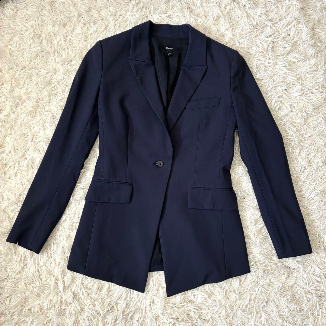 Theory ETIENNETTE B 1Bテーラード ジャケット　ウール 紺