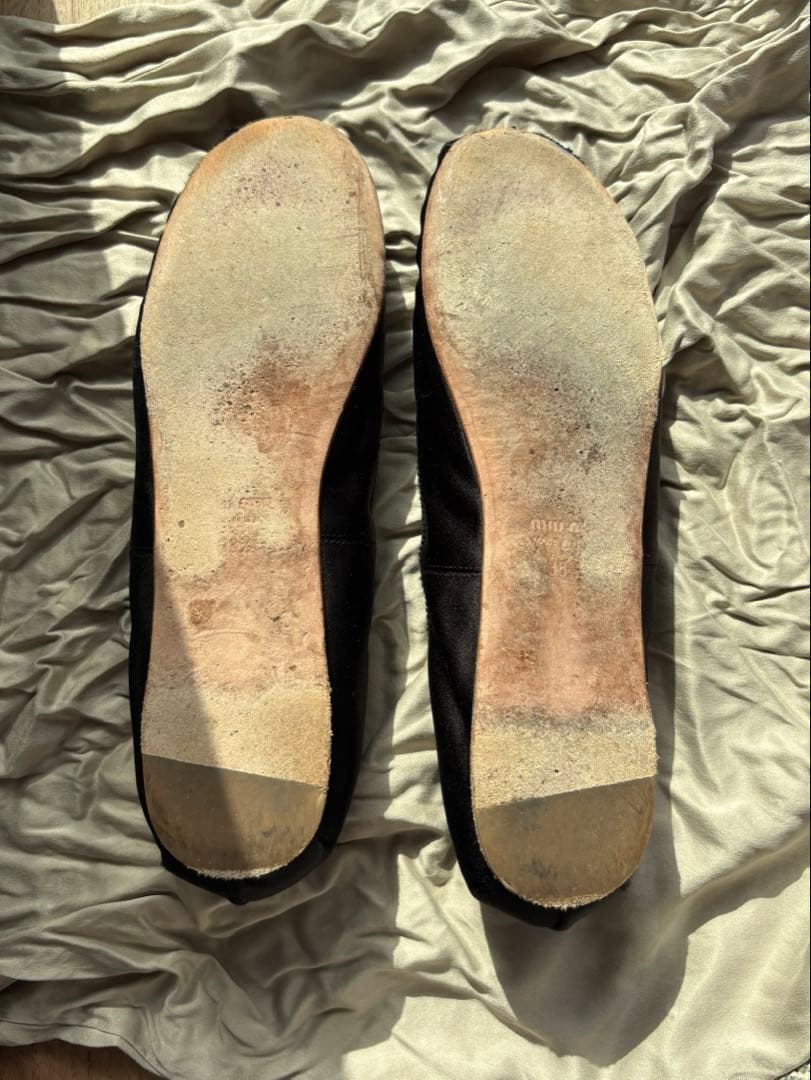 miumiu 希少サイズ　サテンバレリーナ 38.5