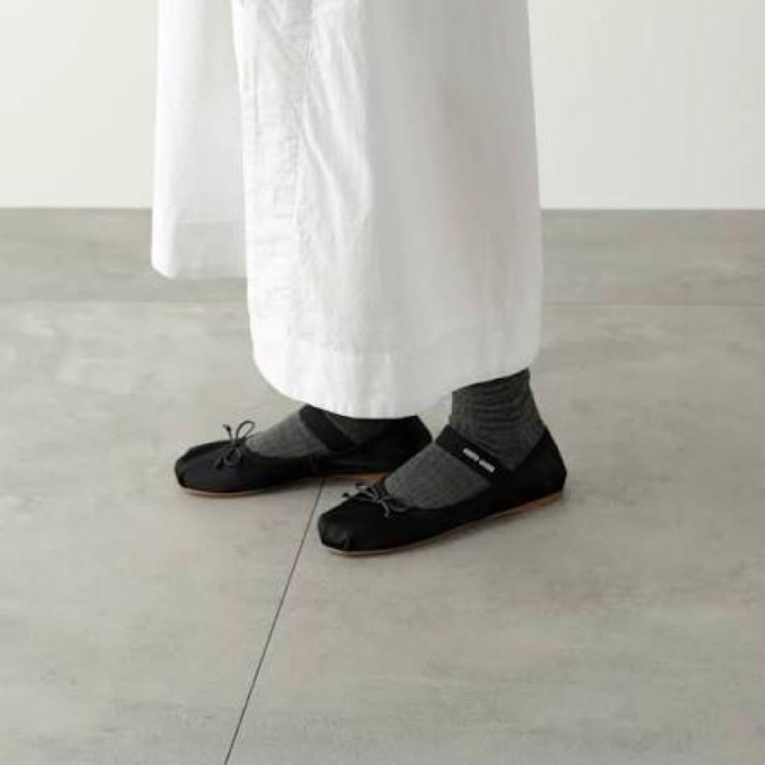 miumiu 希少サイズ　サテンバレリーナ 38.5