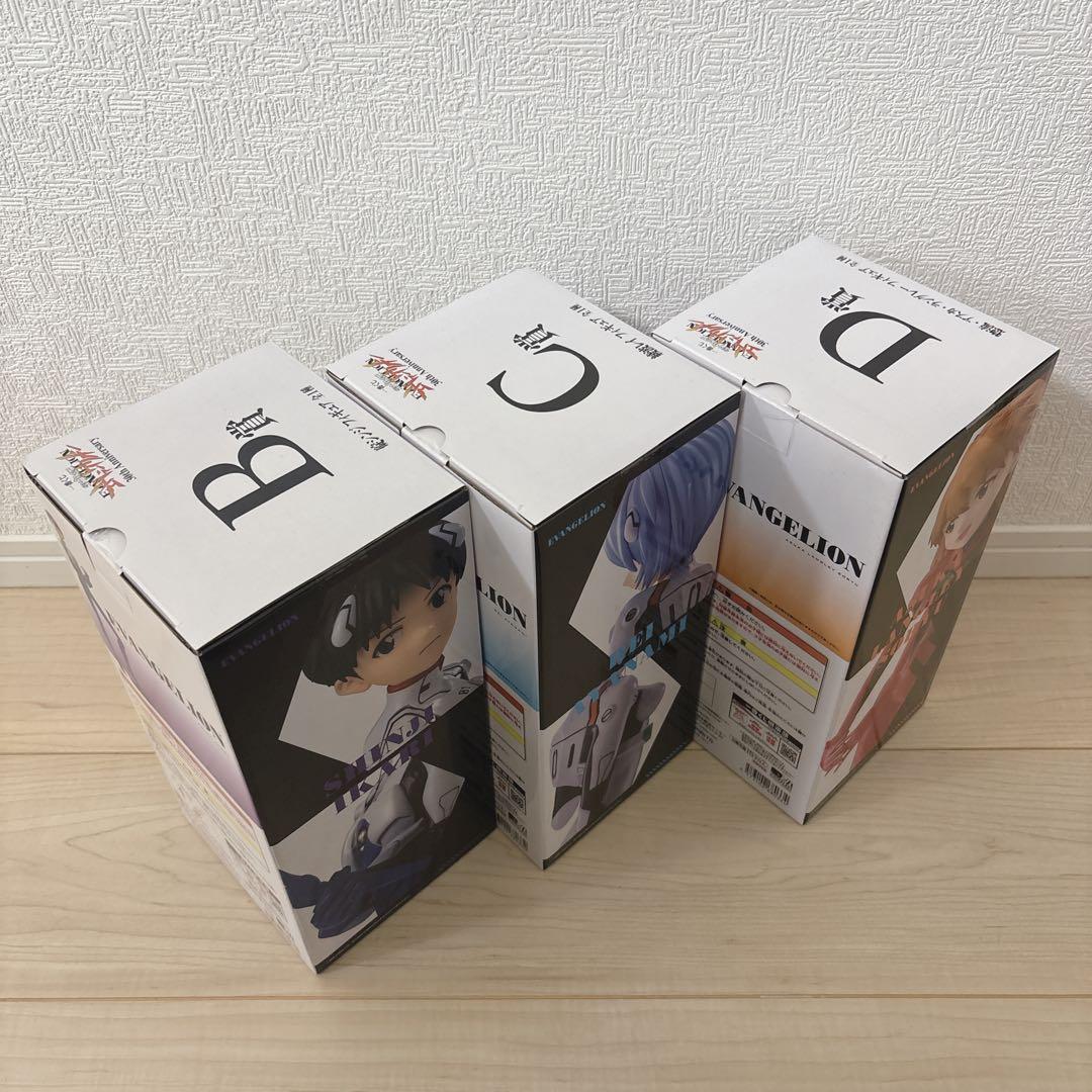 一番くじ 新世紀エヴァンゲリオン Ｂ賞 Ｃ賞 Ｄ賞 フィギュア ３種セット