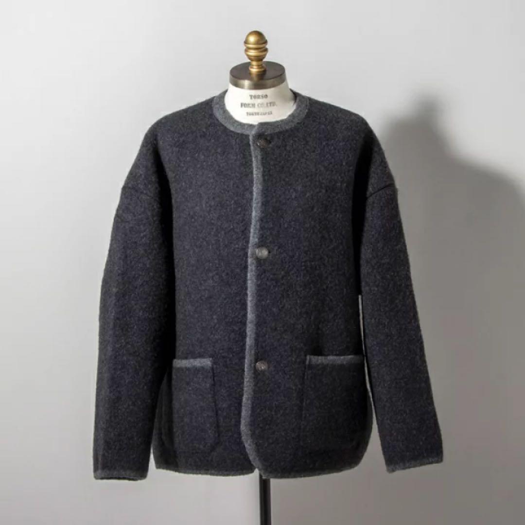 s*s様 ＳＴＡＰＦ　チロリアンジャケット　ウール　カーディガン　ノーカラー