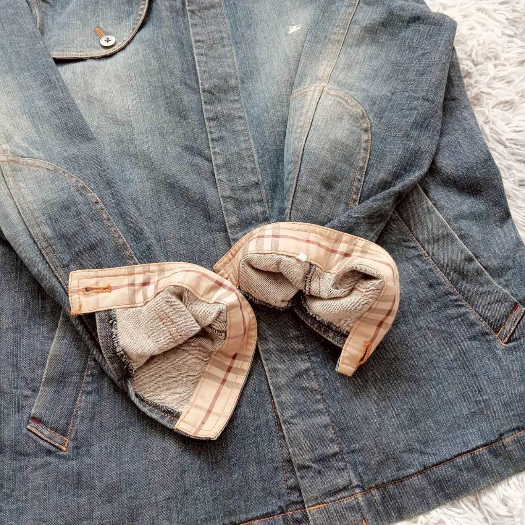 バーバリー ブラックレーベル デニムジャケット ノバチェック Mサイズ