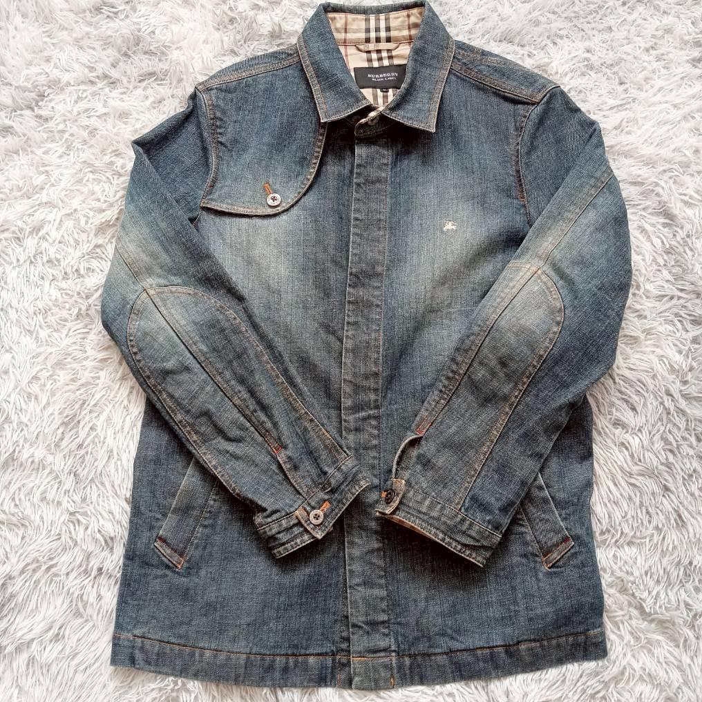 バーバリー ブラックレーベル デニムジャケット ノバチェック Mサイズ