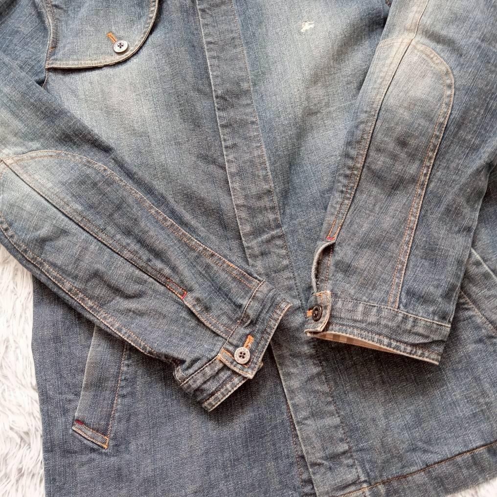 バーバリー ブラックレーベル デニムジャケット ノバチェック Mサイズ