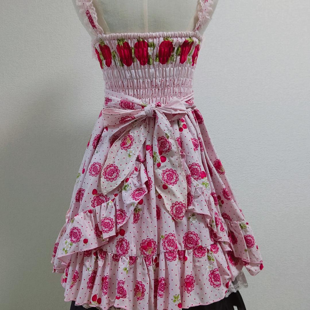 苺ガーデンミルフィーユジャンパースカート♕ら・ぱふぇ