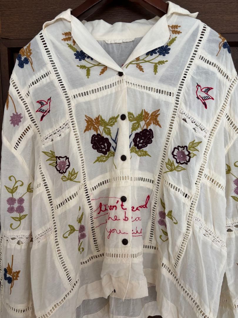 todayful パッチワークシャツ