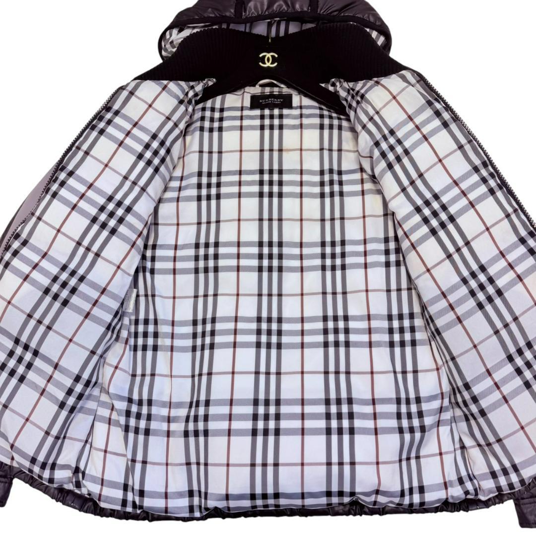 バーバリーブラックレーベル ダウンジャケット 大きいサイズ L ホースロゴ刺繍