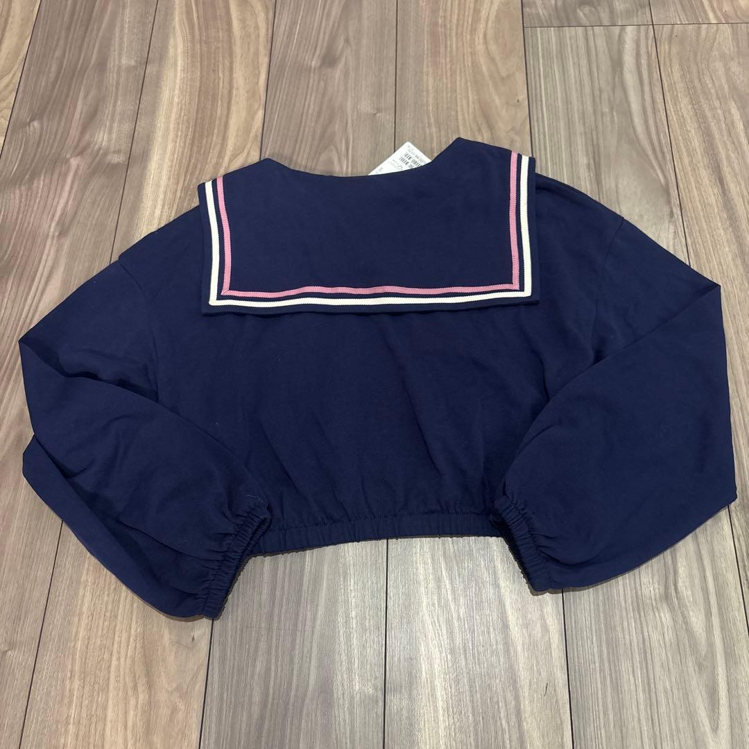 mezzo piano セーラーセットアップ　ネイビー　150cm トレーナー