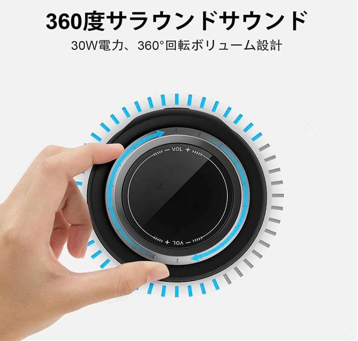 Bluetooth スピーカー 重低音 ブルートゥーススピーカー IPX7防水