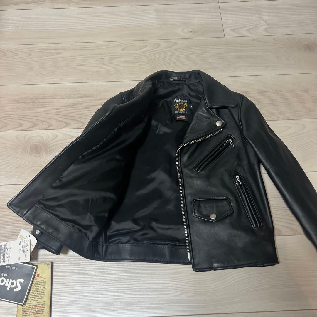 C*s様 Schott ブラック レザーライダースジャケット L