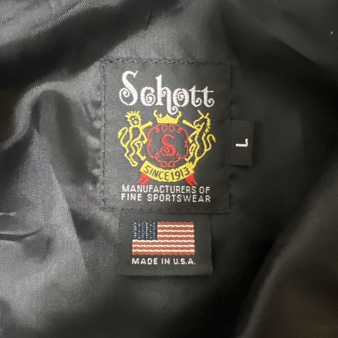 C*s様 Schott ブラック レザーライダースジャケット L