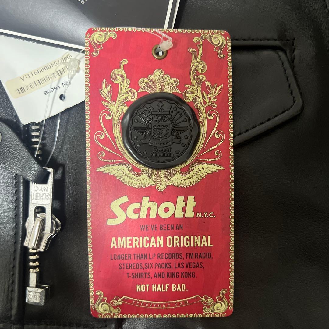 C*s様 Schott ブラック レザーライダースジャケット L