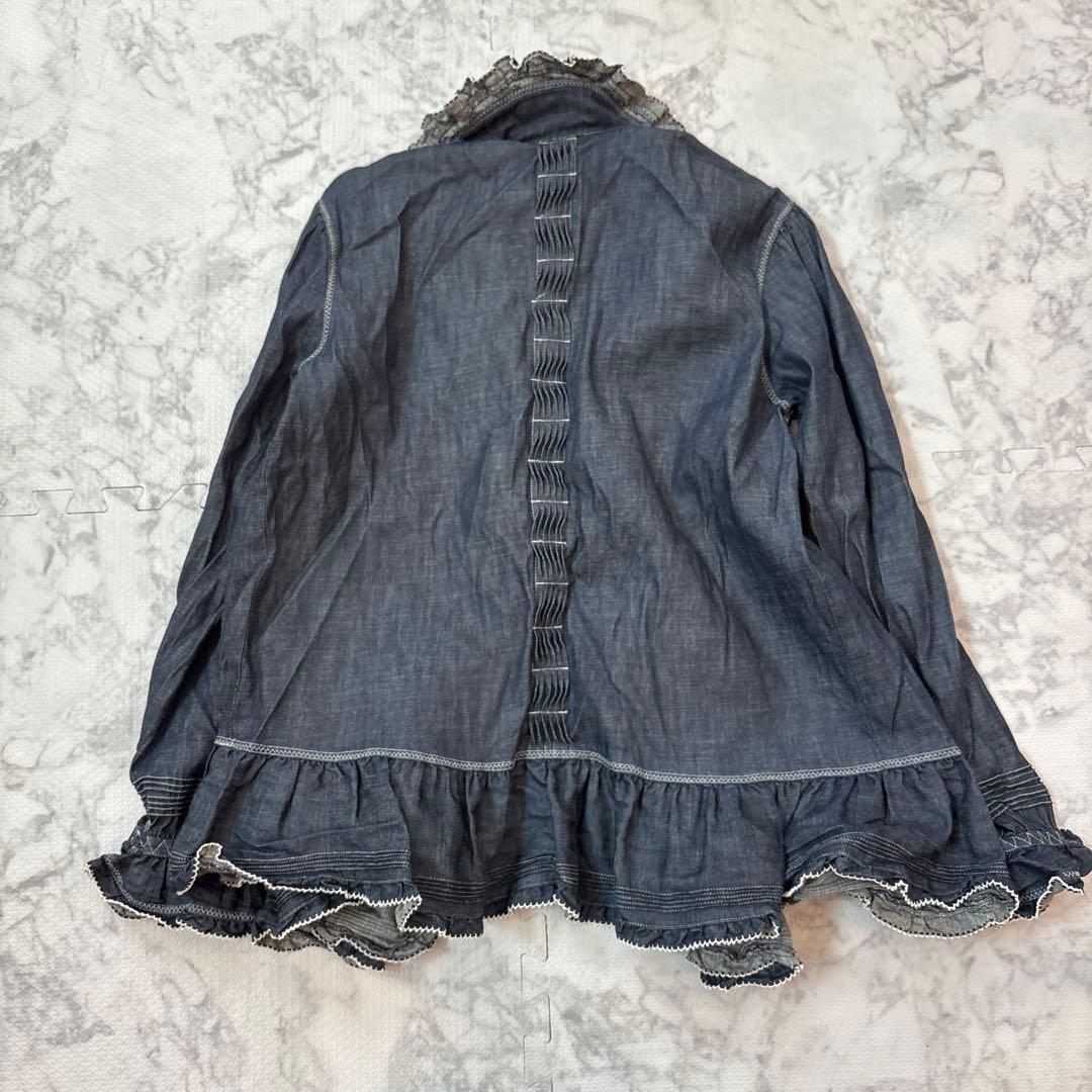 PINK HOUSE ピンクハウス フリル デニム ジャケット ピンタック