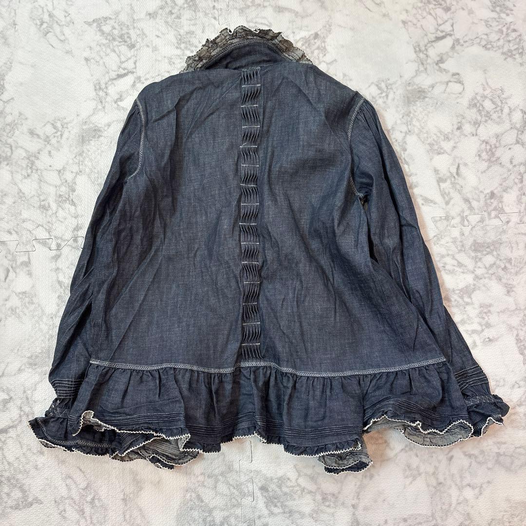 PINK HOUSE ピンクハウス フリル デニム ジャケット ピンタック