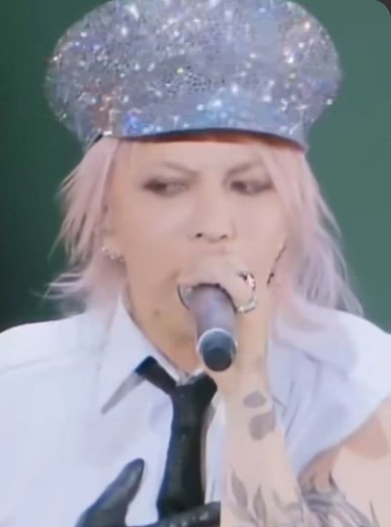 69 シルバー スパンコール 軍帽 制帽 銀 ポリス ハット ラルク HYDE