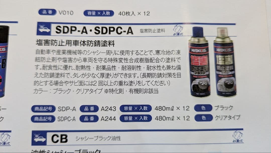 WAKO'S☆ワコーズ塩害防止塗料 480ml クリアタイプ3本セット