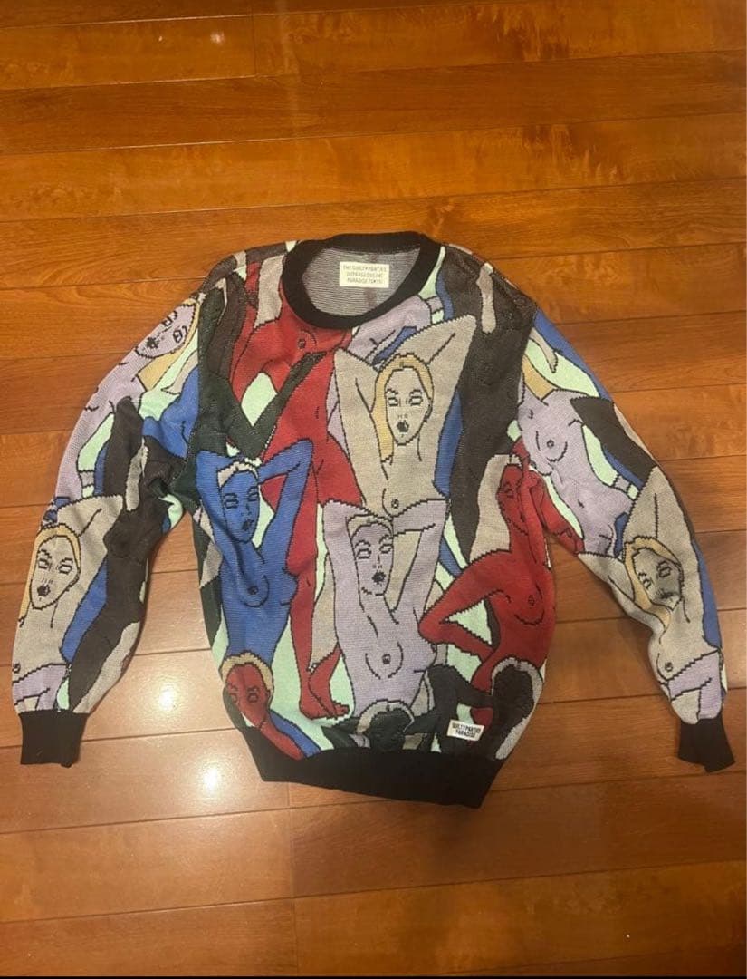 k*様 WACKO MARIA 裸婦 ヌードガール柄 グラフィック ニット スウ