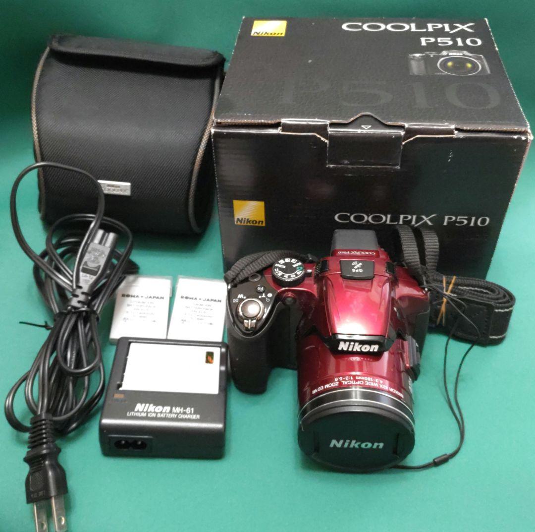 【動作品】光学42倍 Nikon COOLPIX P510 元箱、バッテリー３個