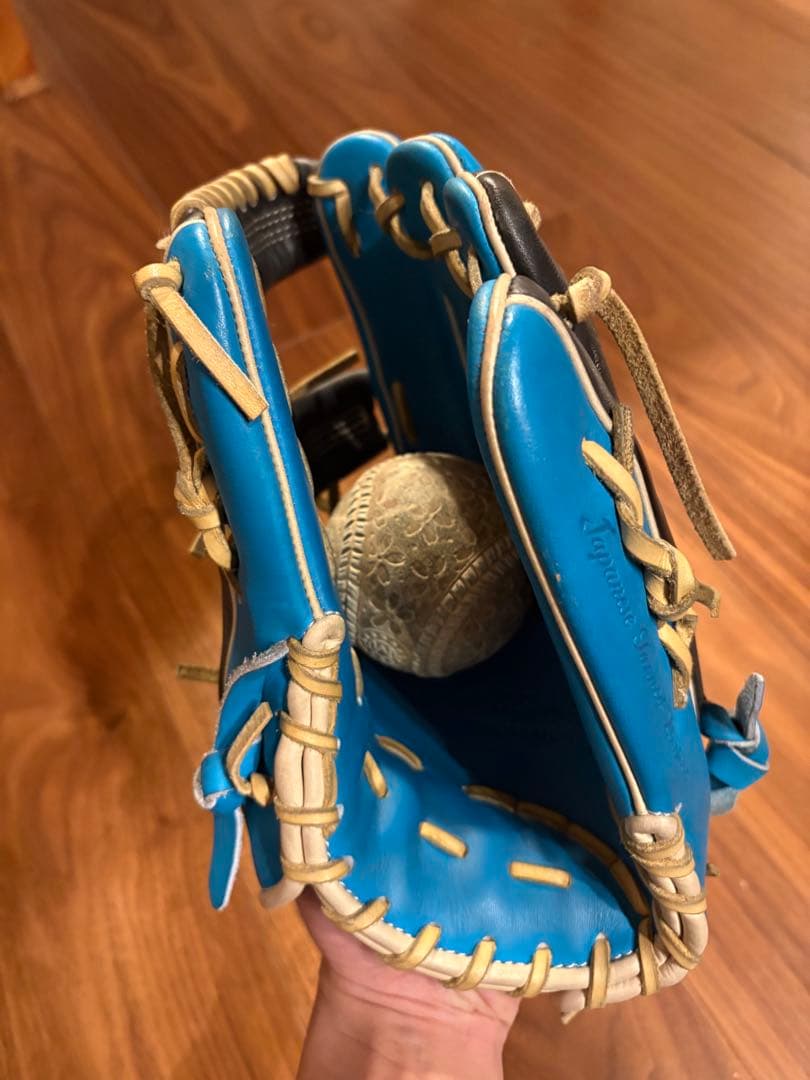 ZETT 軟式グローブ (プロステイタス)青/黒　今宮モデル