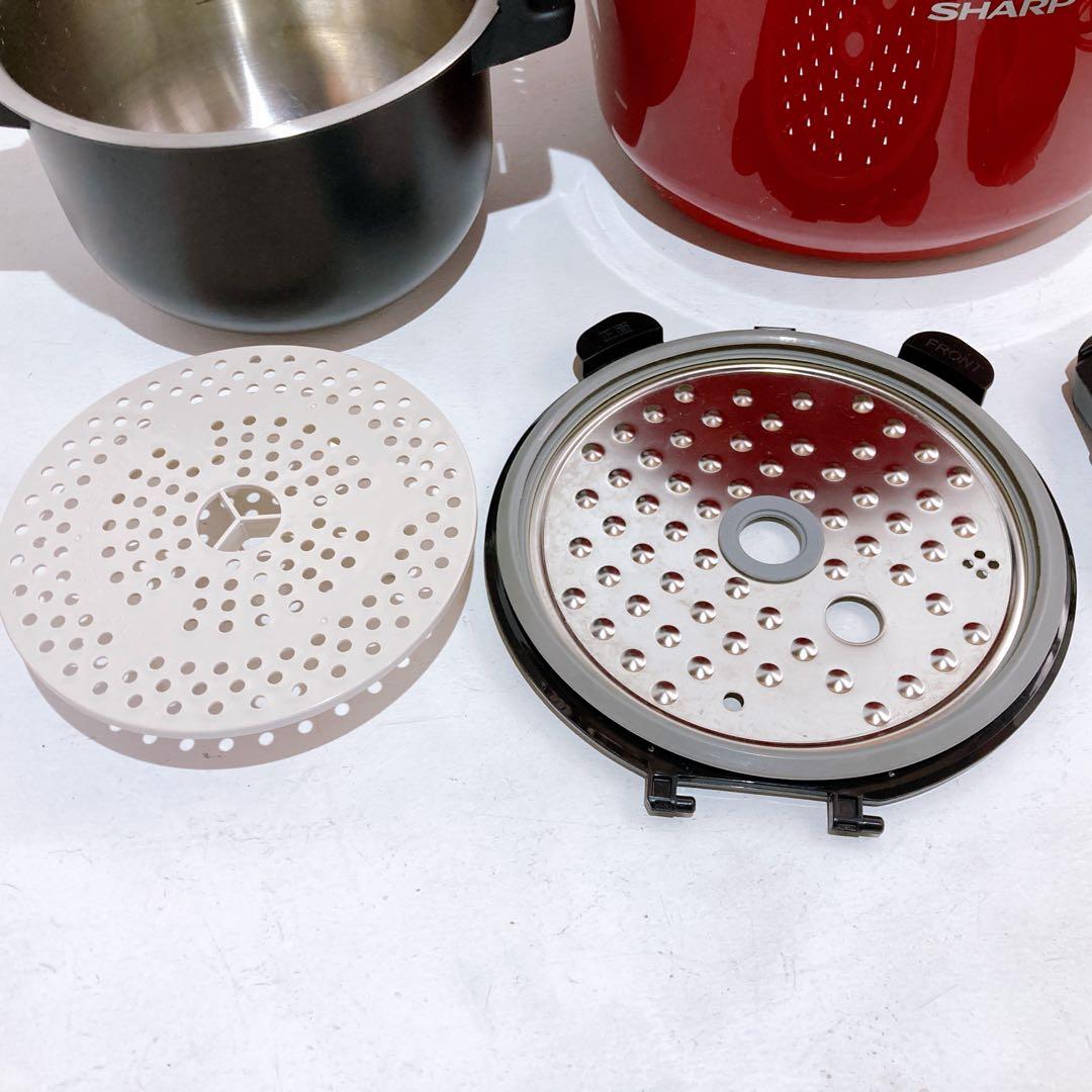 ☆SHARP シャープ HEALSIO KN-HW16E-R 水なし自動調理鍋