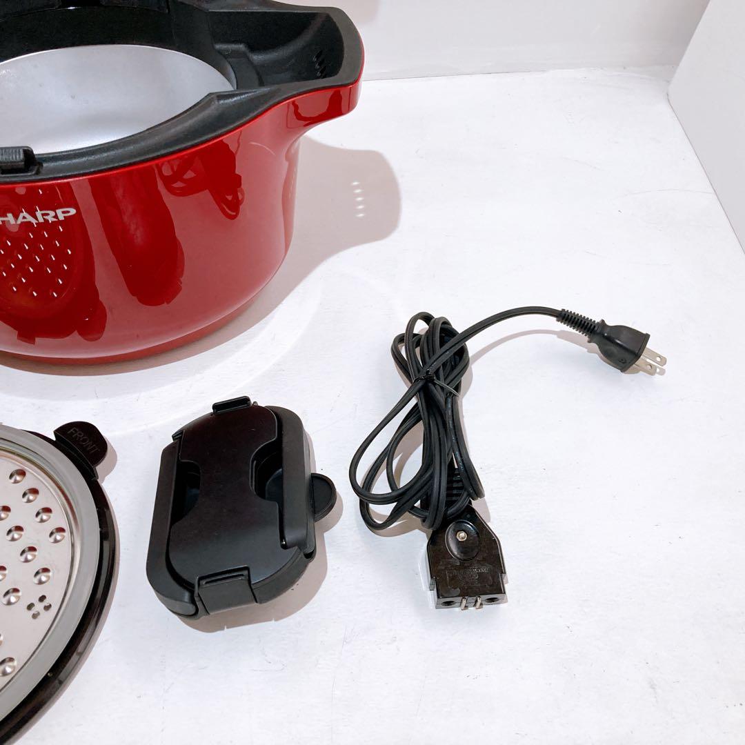 ☆SHARP シャープ HEALSIO KN-HW16E-R 水なし自動調理鍋